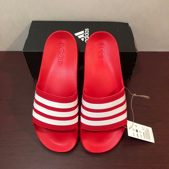 Adidas Adilette Shower, Red & White, Various Sizes - Picture 6 of 7